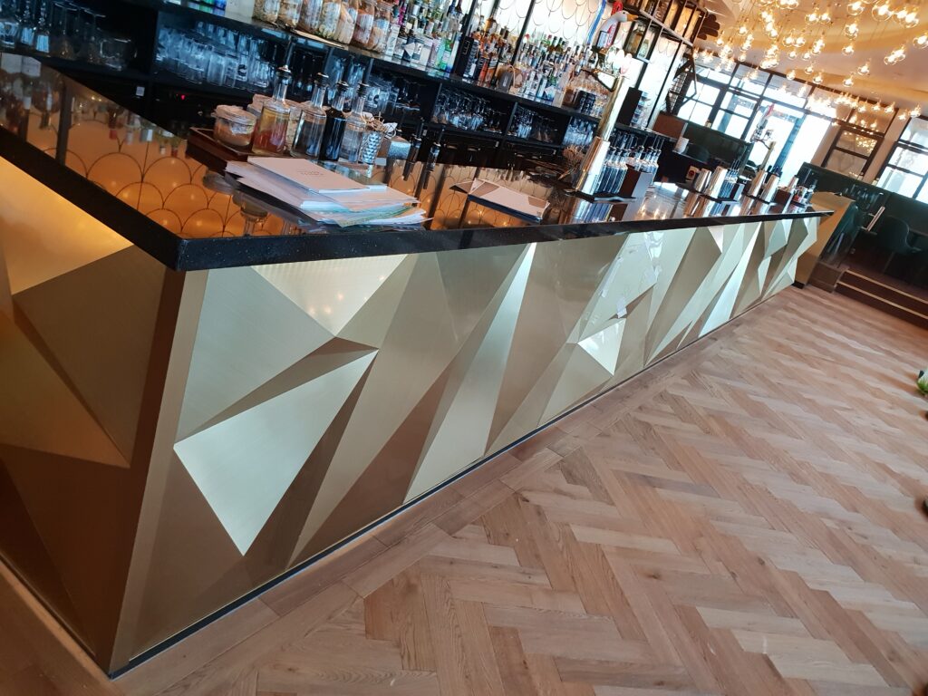 Brass Bar Tops & Counter Tops Customised Sheet Metal