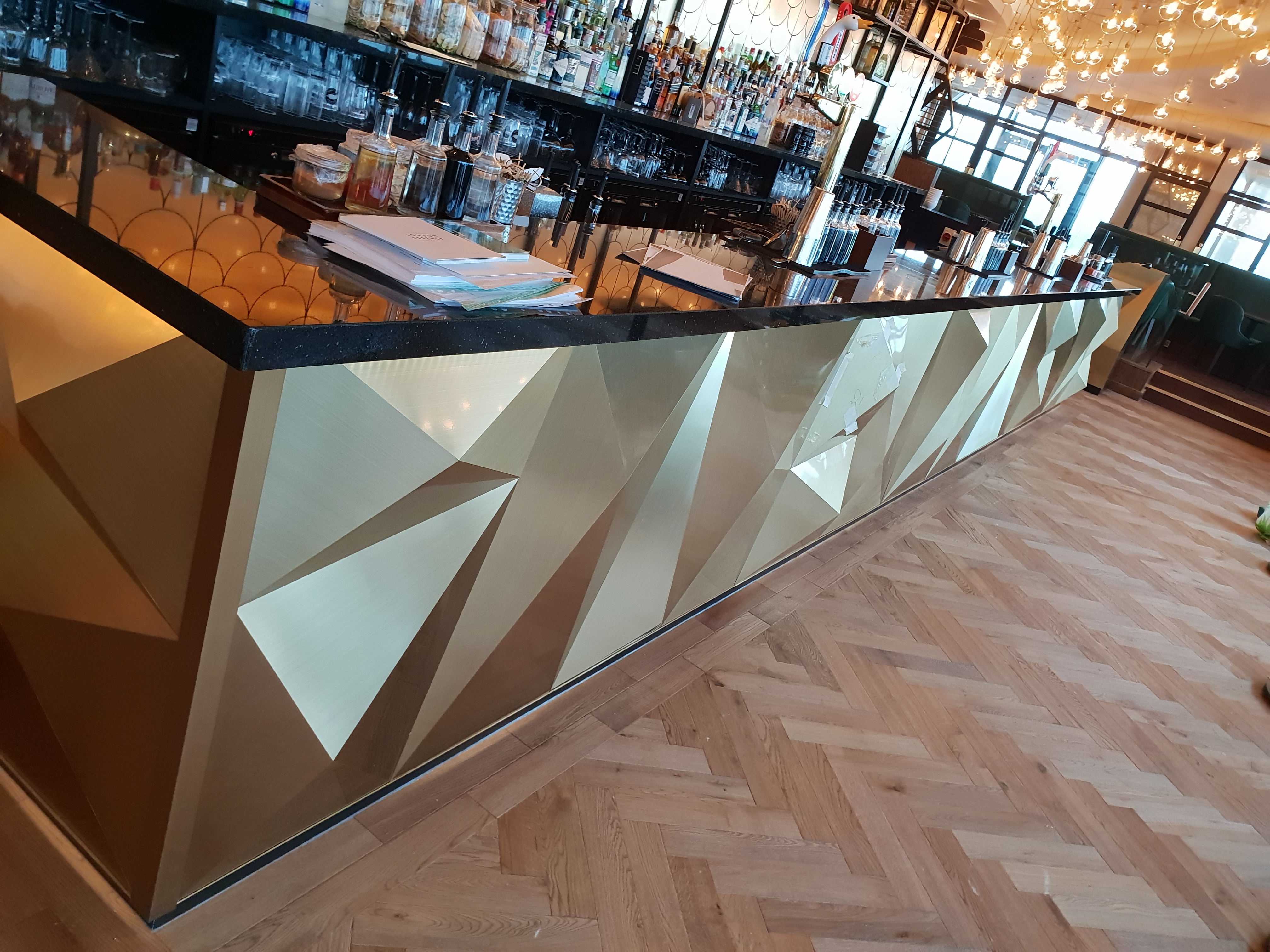 brass bar top